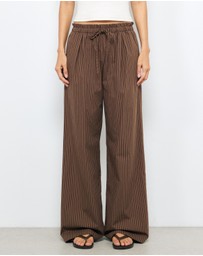 AERE - Organic Cotton Poplin Stripe Pants