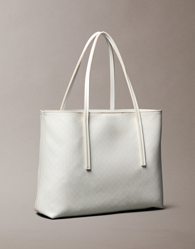 Calvin Klein - Allover Monogram Logo Small Tote Bag with Pouch
