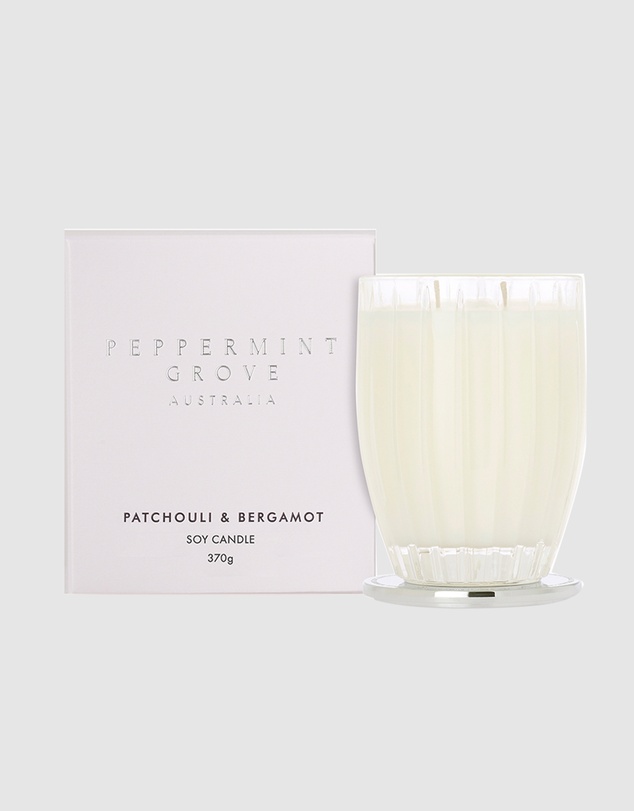 Peppermint Grove - Patchouli & Bergamot Large Candle - 370g