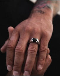 Haze & Glory - ICONIC EXCLUSIVE - Ring Liberty Black Onyx in 925 Sterling Silver