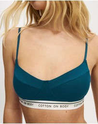 Cotton On Body - Branded Cotton Balconette Bralette