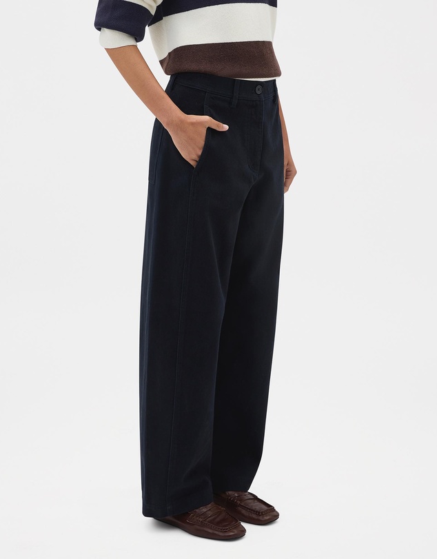 Oroton - Barrel Twill Leg Pants