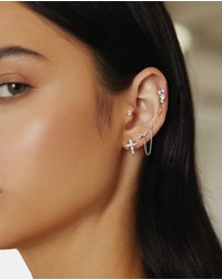 Ania Haie - Ania Haie Silver Eight-Pointed Star Stud Earrings