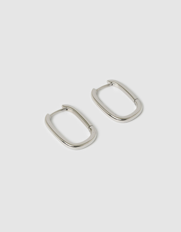 Arms Of Eve - Link-Up Silver Hoop Huggies - Large