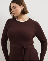 Atmos&Here Curvy - Maci Fitted Midi Knit Dress