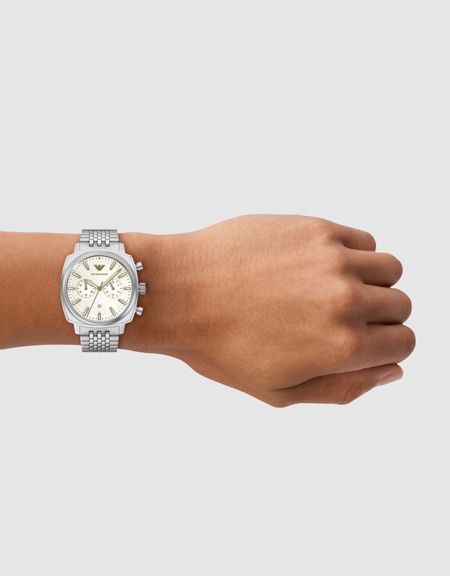 Emporio Armani - Silver Tone Chronograph Watch