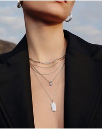 Ania Haie - Ania Haie Silver Linked Locket Dangle Necklace