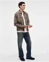 Neuw - Regular Fit Linen Plaid Shirt