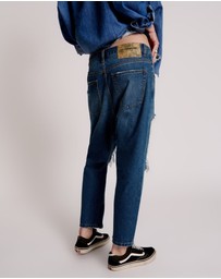 ONE TEASPOON - Bay Blue Kingpins Cropped Boyfriend Jeans