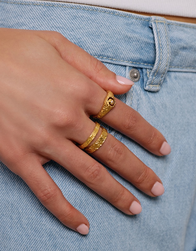 Arms Of Eve - Eros Gold Textured Ring - Medium