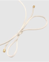 Haze & Glory - ICONIC EXCLUSIVE - Necklace Rainbow Shell Ribbon 925 Sterling Silver Gold-Plated