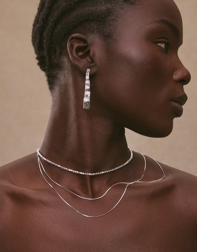 Najo - Mirage Silver Layered Chain Necklace (45cm+ext)