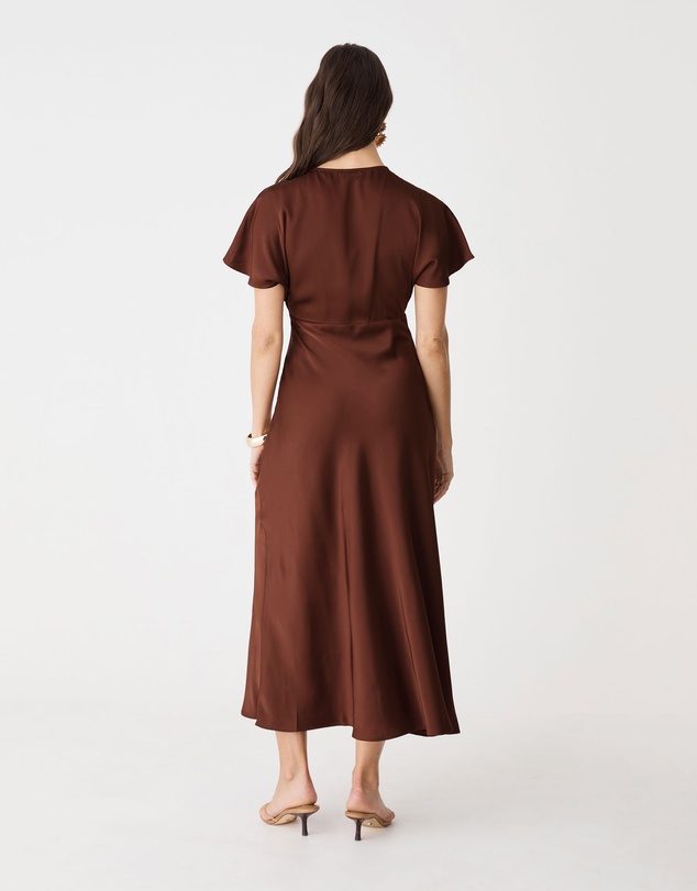 Forcast - Catalina V-Neck Satin Dress