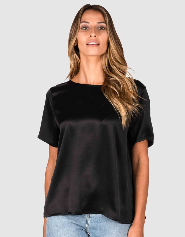 CAMIXA - Teena Satin Silk T-shirt