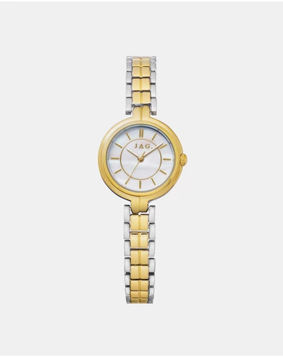 Jag - Kelly Womens White MOP Dial 27mm Gold & Silver Watch