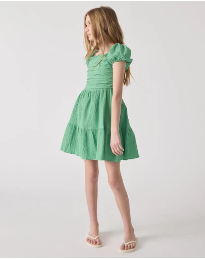 Decjuba Kids - Evie Textured Mini Dress - Kids-Teens