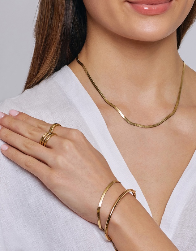 Arms Of Eve - Sylvia Gold Snake Chain Bracelet