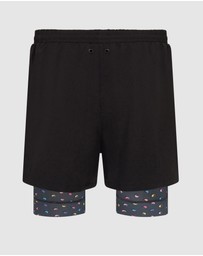 Boardies - Boardies Polka Yin Yang Neon Active Compression Shorts