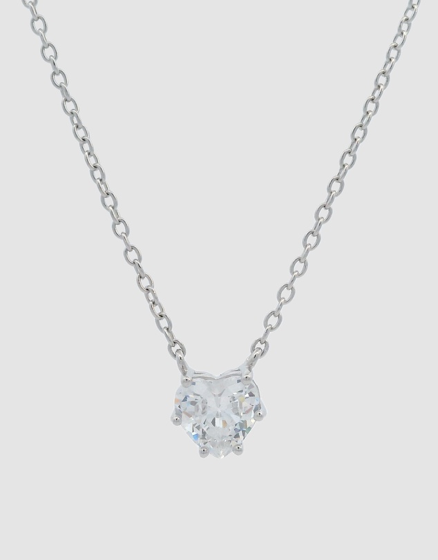 Georgini - GEORGINI MIDNIGHT VELVET BABY HEART NECKLACE SILVER