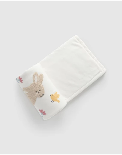 Purebaby - Embroidered Lined Blanket-Babies