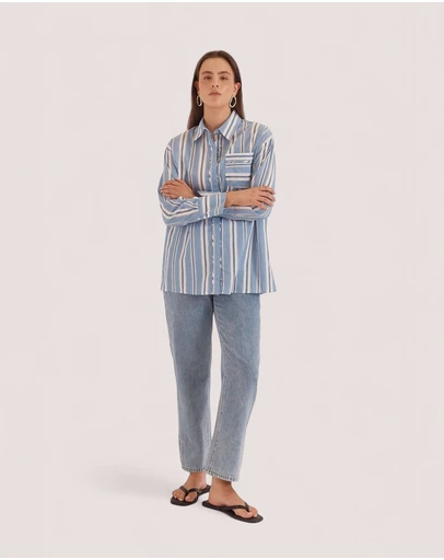 Sass - Nyx Piped Stripe Shirt