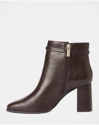 Forever New - Rosanna Hardware Trim Heeled Ankle Boots