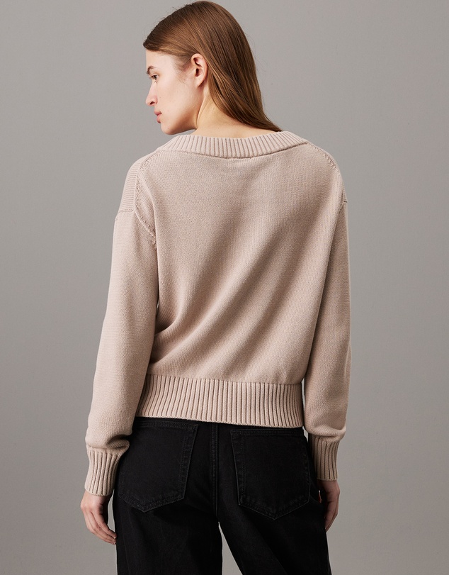 Calvin Klein Jeans - Cotton Badge V-neck Jumper