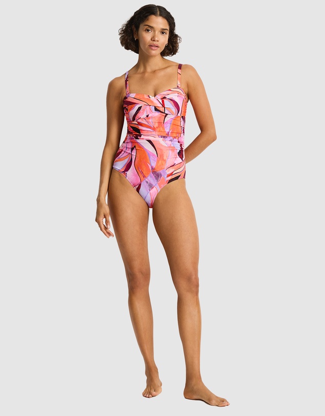 Sea Level Australia - Neon Wave Twist Bandeau One Piece