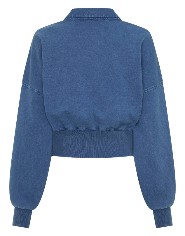 SSAINT - Denim Acid Wash Crop Jacket