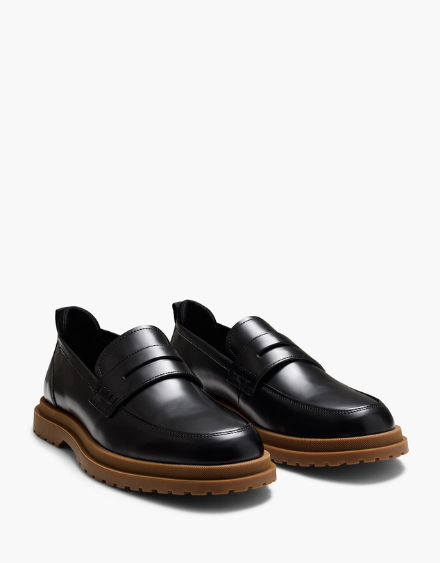 Aquila - Radar Leather Penny Loafers
