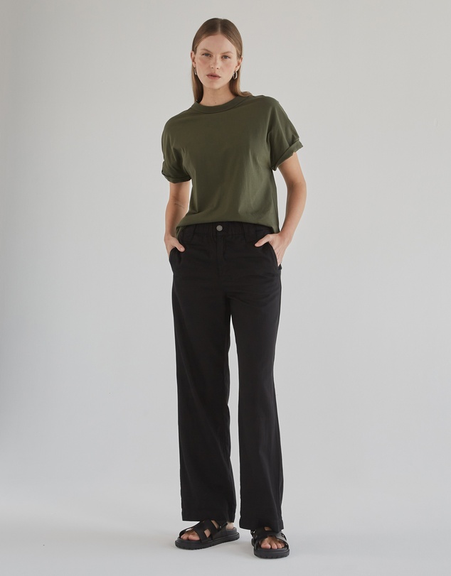 DRICOPER DENIM - Slouchy Forest Green Tee