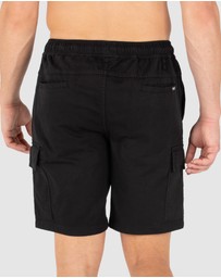 UNIT - UNIT Pivot Mens Elastic Waist Cargo Shorts