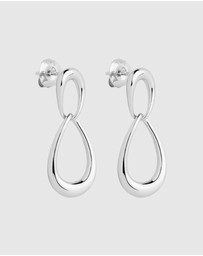 Najo - Vivante Silver Drops Grande Earrings