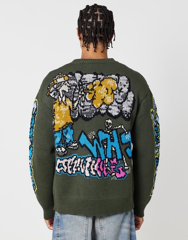 Off-White - Graff Pupp Chunky Knit Crewneck Jumper