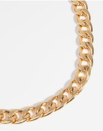 Lovisa - Gold Plated Flat Curb Chain Necklace