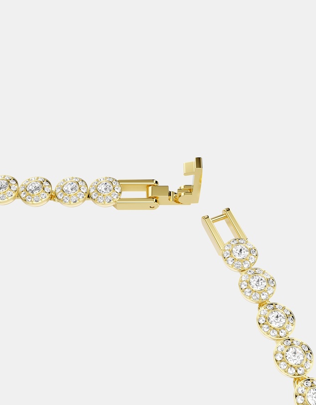 Swarovski - Una Angelic set, Round cut, White, 18K gold finish