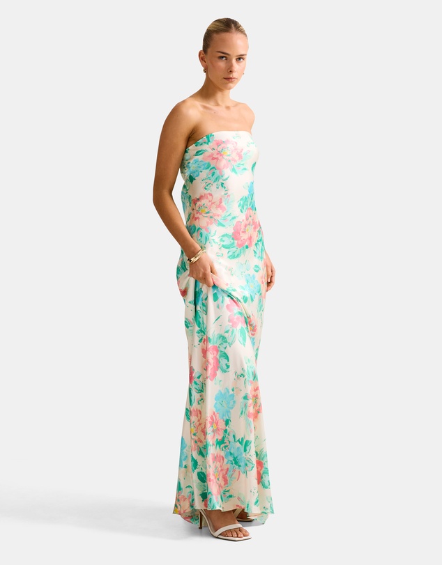 Forever New - Kai Strapless Satin Maxi Dress