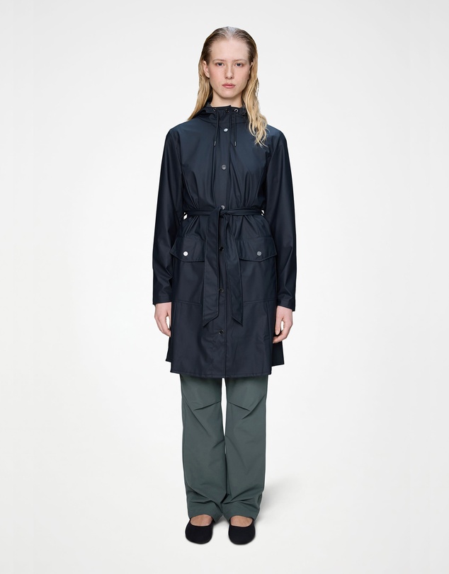 RAINS - Curve Women's Long Jacket Navy