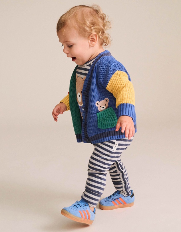 Huxbaby - Colour Block Peekaboo Hux Cardigan - Babies-Kids