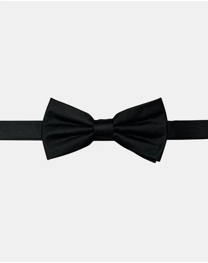 Henry Bucks - HENRY SARTORIAL Silk Textured Bowtie BLACK