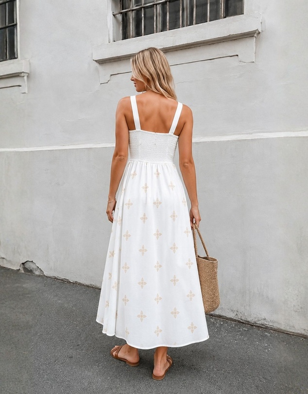 Esther & Co - Atasha Dress - White Print