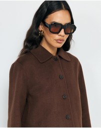 AERE - Lola Double Faced Wool Blend Coat