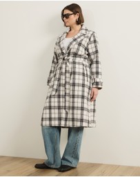 Atmos&Here Curvy - Marnie Wool Blend Longline Coat