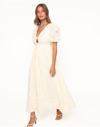 Petal & Pup - Karla Maxi Dress - Butter Yellow Broderie
