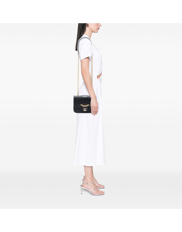 Pre-Loved by Azura Reborn - Pre-Loved Quilted Calfskin Front Chain Flap