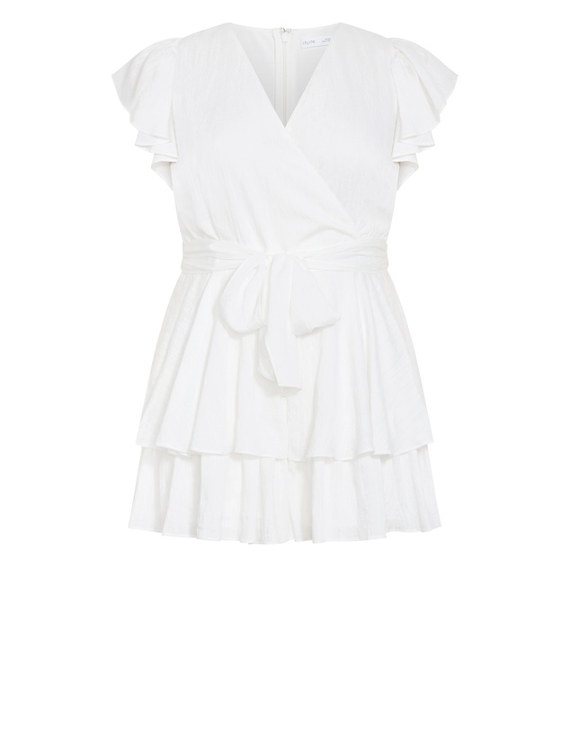 City Chic - Sunny Frill Playsuit