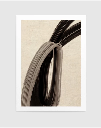 Olive et Oriel - Brownstrokes No 1 by Treechild Art Print