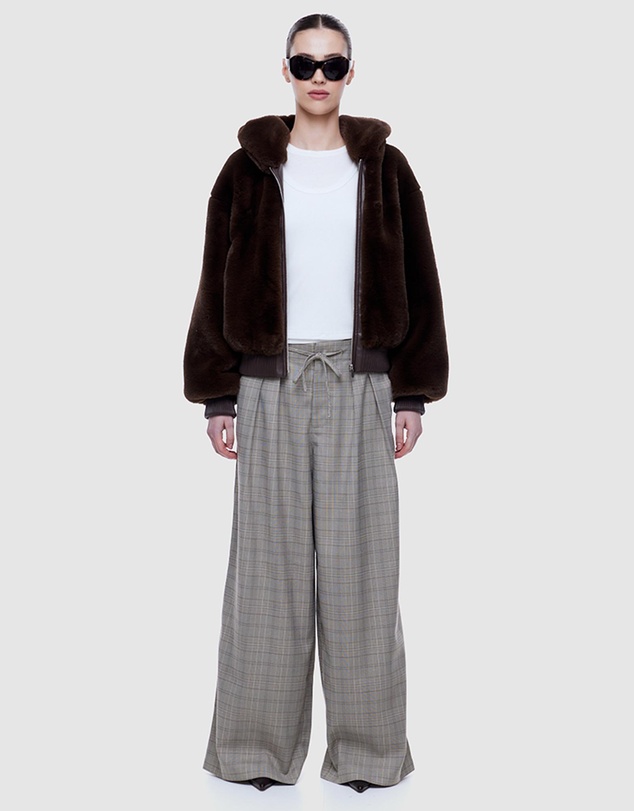 ENA PELLY - Faux Fur Zip Thru Hoodie