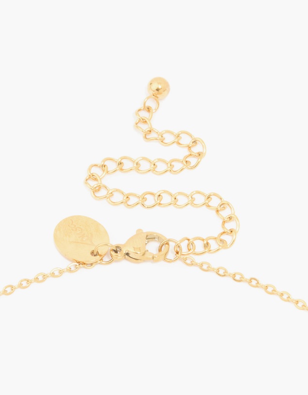 Lovisa - Waterproof Gold Plated Stainless Steel Large Bubble Letter F Necklace