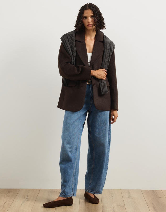 Atmos&Here - Ethel Wool Blend Oversized Blazer